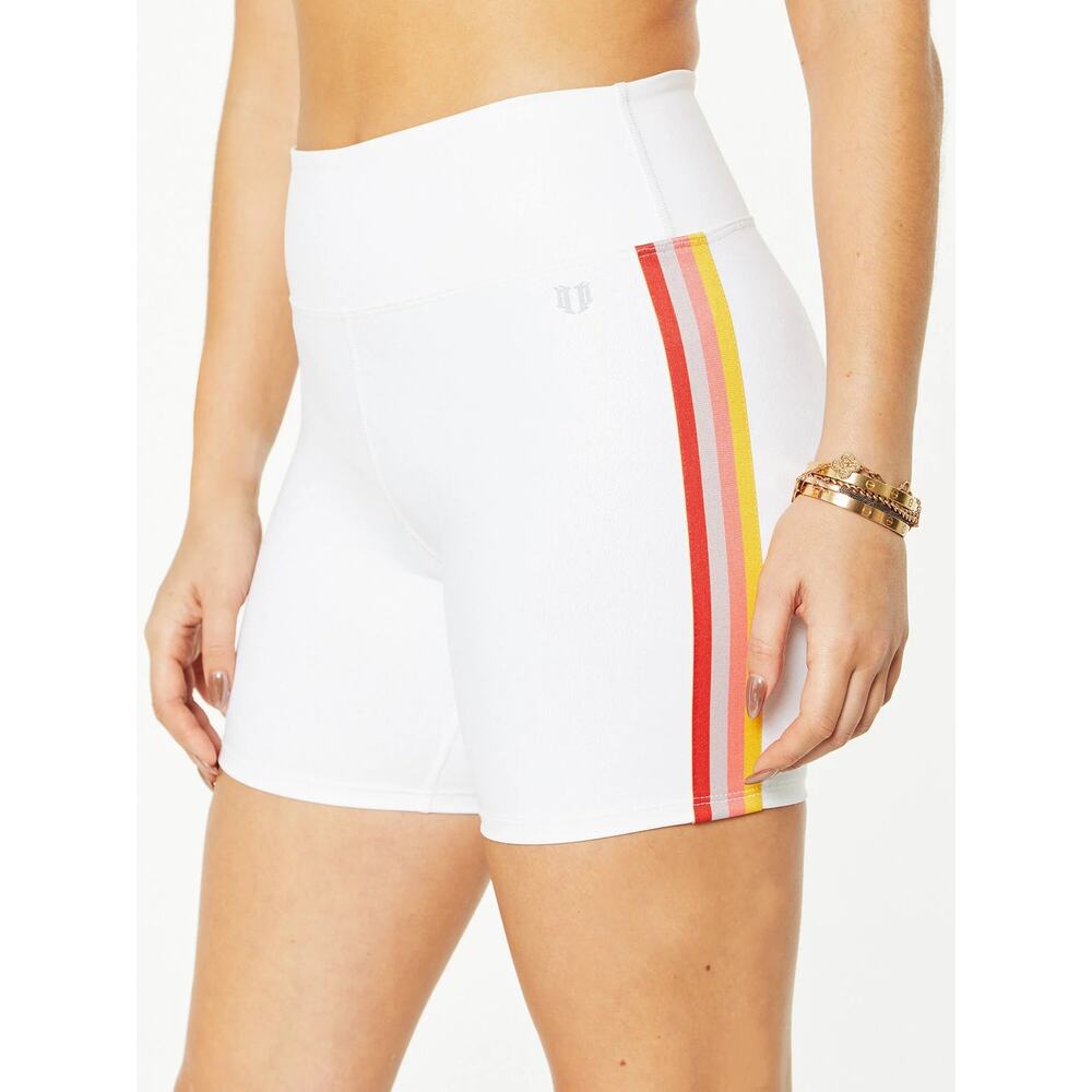 Eleven by Venus Williams Candy Dreams Biker Shorts Stripes Rainbow XS NWT